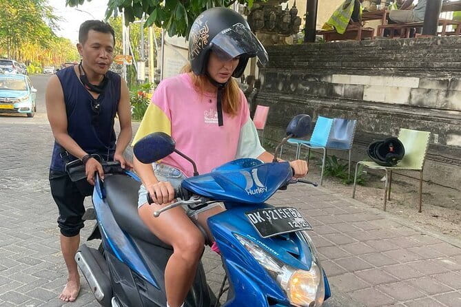 2 Hours Private Scooter Lesson in Bali - First lesson: learning the scooter in a wide open space