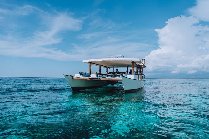 4-in-1 • Gili Islands Half-day Snorkel & Lunch Catamaran Tour - Breakfast, lunch, and the floating beach club