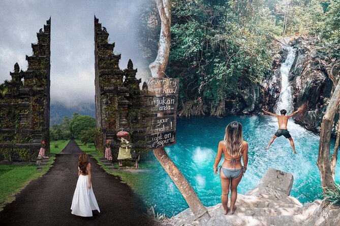 All Inclusive : Jumping Sliding at Aling- Aling Waterfall - Handara Gate - Lunch - Four waterfalls, one very wet adventure