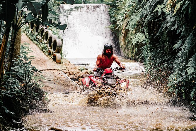 ATV Quad Bike Bali with Waterfall Gorilla Cave and Lunch - Rice paddies, jungle tracks, and village scenery