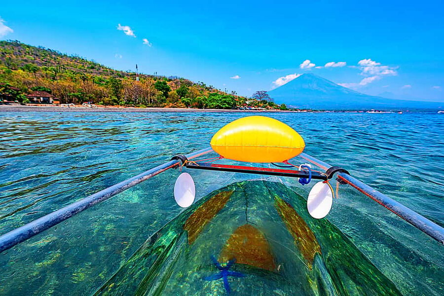 Bali/Amed: Transparent Kayak Experience - One hour above coral, fish, and turtles