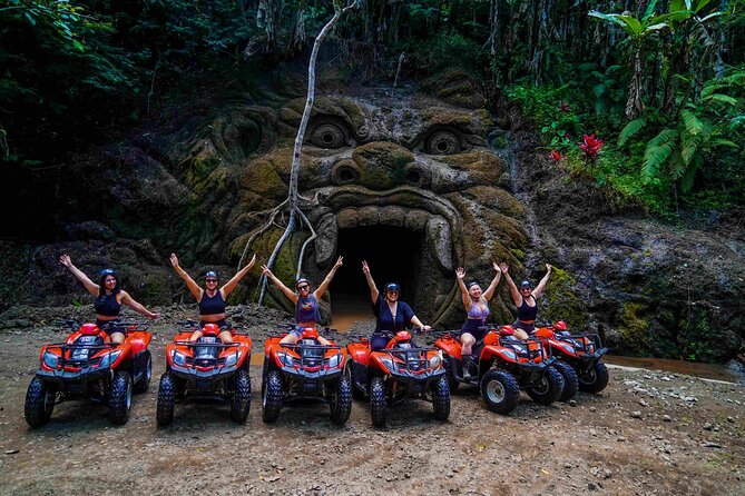 Bali ATV Quad Bike Adventure with Gorilla Cave Pass By Waterfall - Cooling off at the infinity pool