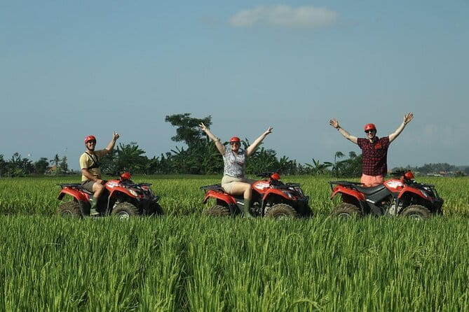 Bali ATV Ride Ubud Waterfall,RiceField,River,Kingkong-Temple cave - The 1.5-hour ride through villages, mud, and water