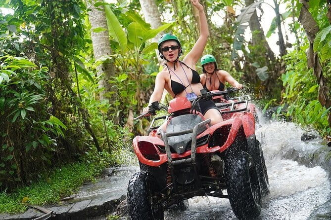 Bali ATV Ride with Waterfall Dragon Cave and Lunch by Penidago - A muddy route through Silakarang