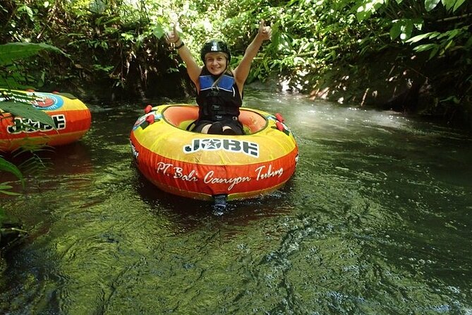 Bali Canyon Tubing Adventure - Floating through the clear jungle stream