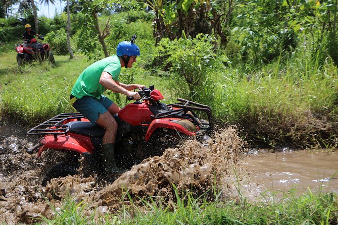 Bali Quad Adventure with Waterfall Tour - Walking down to Tibumana Waterfall