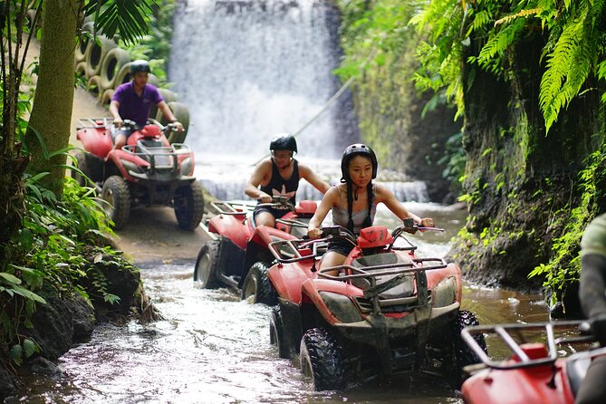 Bali Quad Bike Through Gorilla Cave - Monkey Forest and Waterfall - Cleaning up at Abiansila before lunch