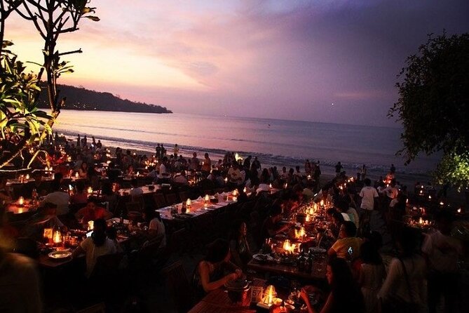 Bali Romantic Seafood Dinner under sunset jimbaran Beach - Romance versus a crowded public beach