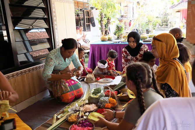 Balinese Village Experience - Making canang sari turns a custom into something practical