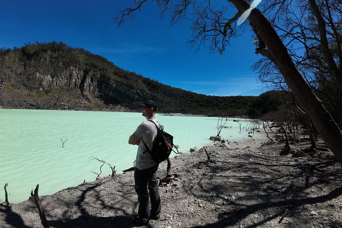 Bandung Volcano Sightseeing and Hot Spring Private Tour - White Crater and its blue sulfur water