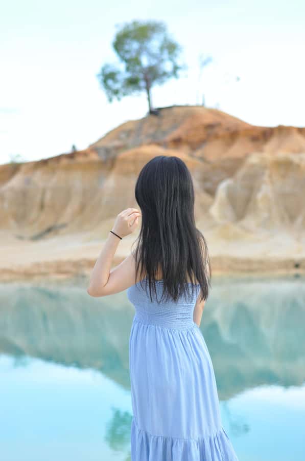 Bintan Desert And Blue Lake Private Tour - The blue lake beside the old crater