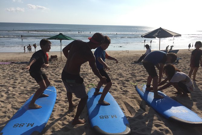 Private surf lesson - The break keeps the two-hour session manageable