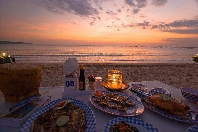 Romantic Seafood Dinner at Jimbaran Beach Bali include Sunset - A sunset table on Jimbaran’s sand