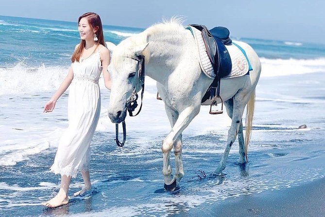 Seminyak Beach Bali Horse Riding - Riding along a quieter part of Seminyak Beach