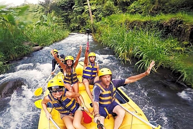 Telaga Waja River Rafting Bali & Zipline (Less Stairs) - The waterfall stop and zipline break