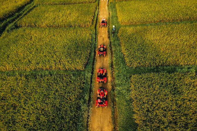 Ubud ATV Ride through River Jungle Rice Fields Puddles - The possible Ayung River rafting addition