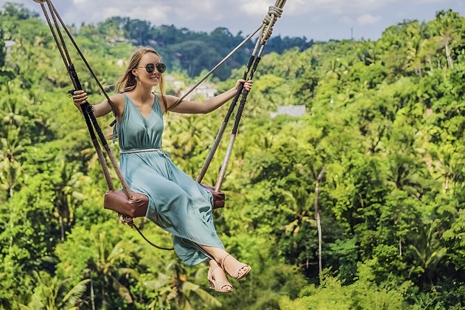 Ubud Tour with Monkey Forest Waterfalls Temples and More - The Ubud Jungle Swing: a thrill stop with a view
