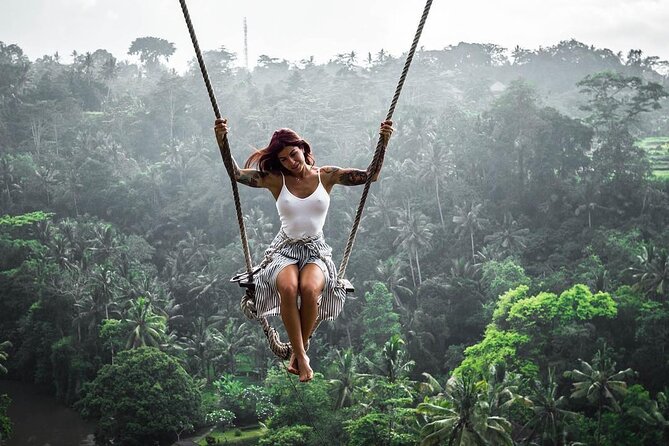 Ubud waterfall, rice terraces, and swing explore - The cool spray at Tegenungan Waterfall