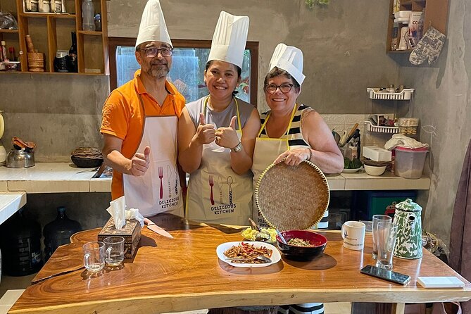 Yogyakarta Cooking Class and Market Tour - Eating what you made, with hibiscus tea or wedang uwuh